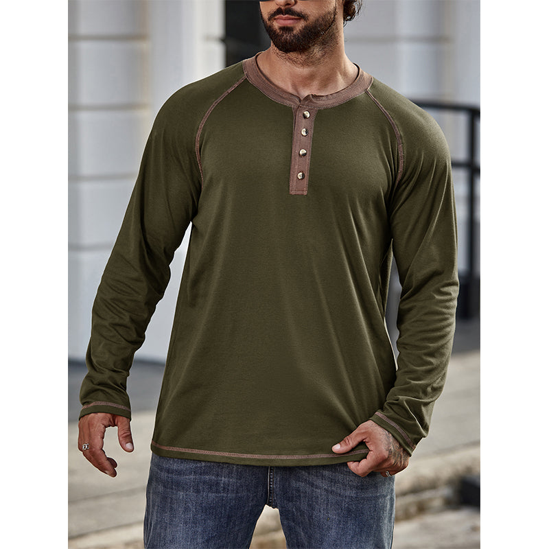 Bawełniana koszulka Henley