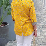 Marika™ Cămașă elegantă din bumbac și in