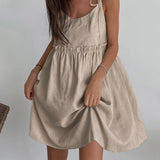 Maica - Preppy Sleeveless Mini Dress