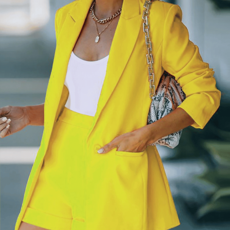 Vera™ Set blazer și pantaloni scurți