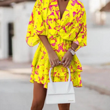 Valeria - Bohemian Floral Mini Dress