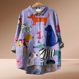 Kathrin | Tricou exclusiv pentru femei cu imprimare artistică de câine