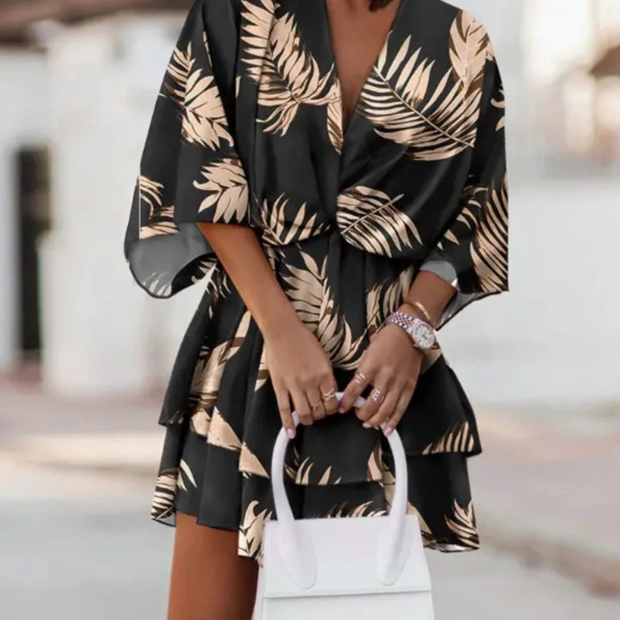 Valeria - Bohemian Floral Mini Dress