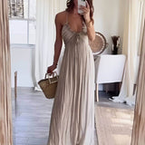 Lanie - Chic Pleated Maxi Dress