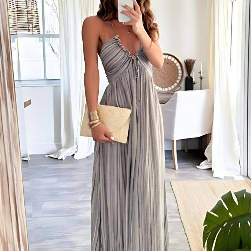 Lanie - Chic Pleated Maxi Dress