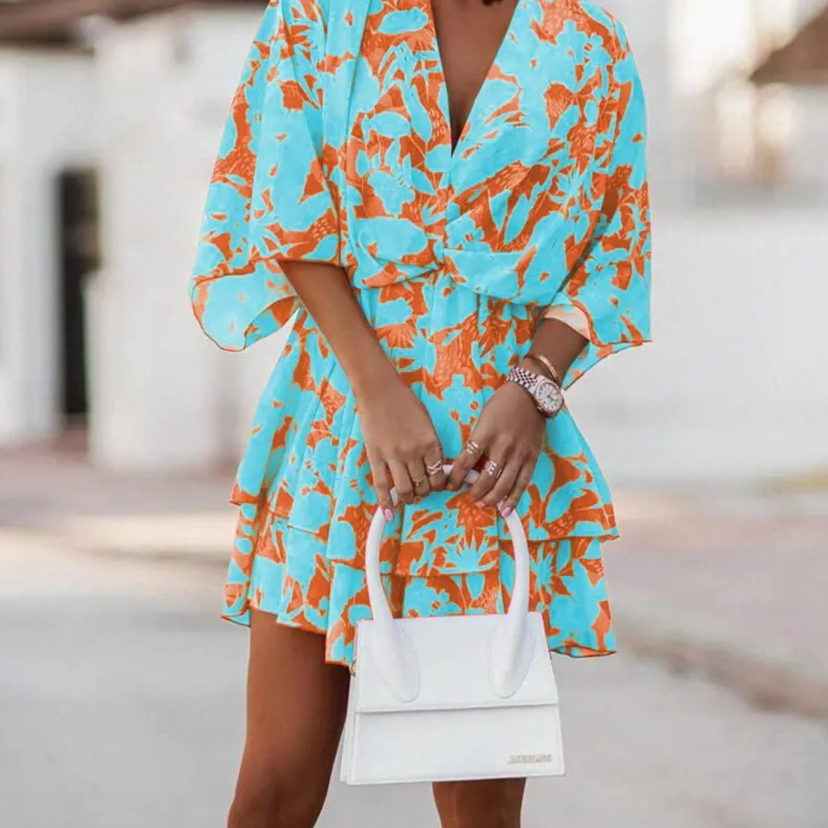 Valeria - Bohemian Floral Mini Dress