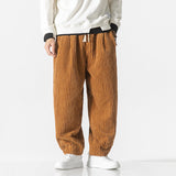 Masaaki™ - Pantaloni din catifea raiată Gri Camel