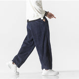 Masaaki™ - Pantaloni din catifea raiată Gri Camel