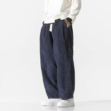 Masaaki™ - Pantaloni din catifea raiată Gri Camel