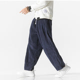 Masaaki™ - Pantaloni din catifea raiată Gri Camel