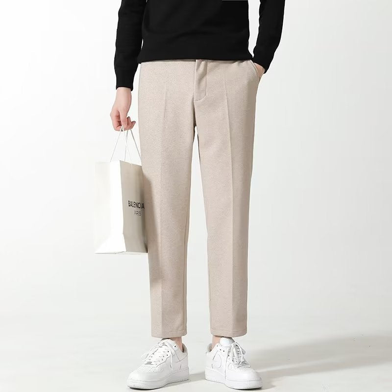 Osaka - Pantalon casual din bumbac Gri închis