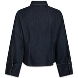 Cămașă din denim roz - albastru închis