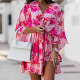 Valeria - Bohemian Floral Mini Dress