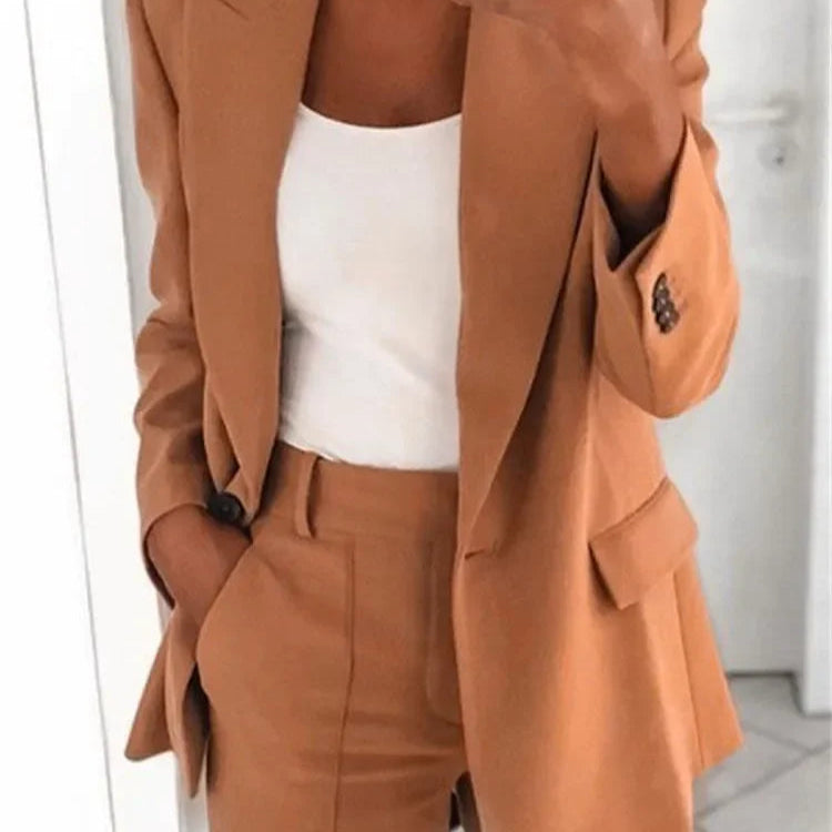 Victoria's Class™ Blazer casual cu mâneci lungi