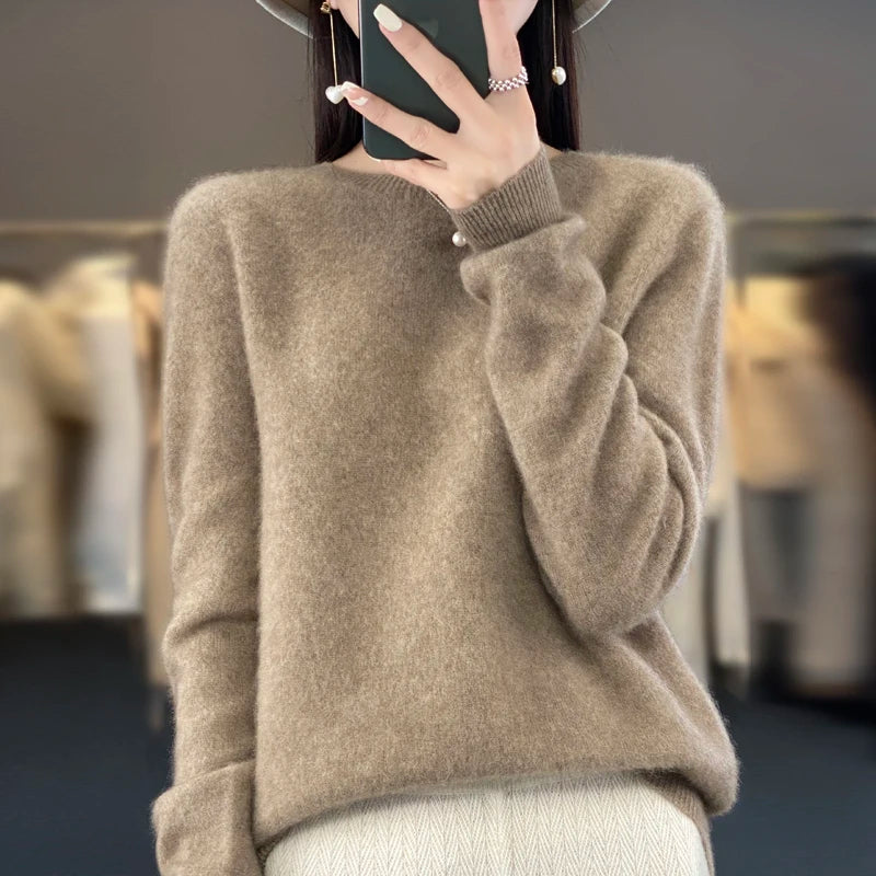 Elena™ Pulover 100% Lână Merinos