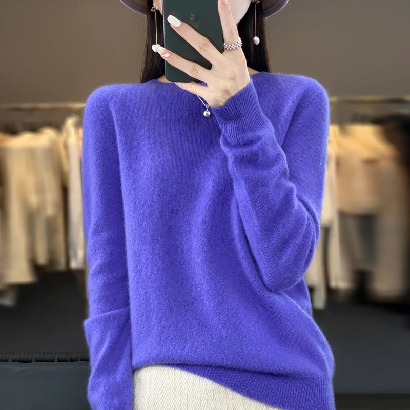 Elena™ Pulover 100% Lână Merinos