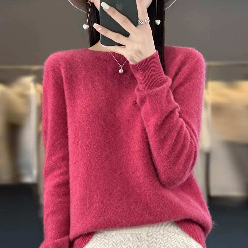 Elena™ Pulover 100% Lână Merinos