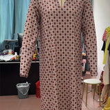 Almira - Casual Printed Long Sleeve Maxi Dress