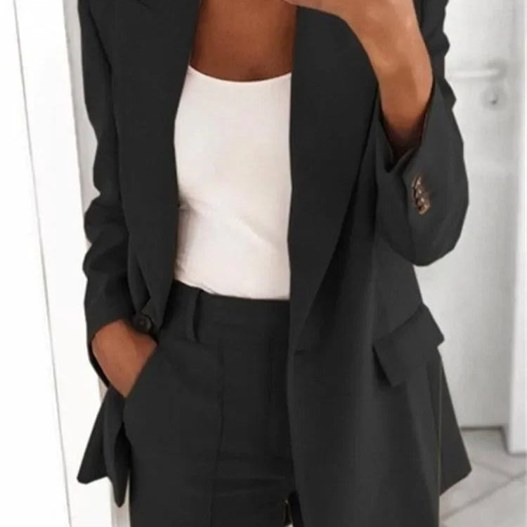 Victoria's Class™ Blazer casual cu mâneci lungi