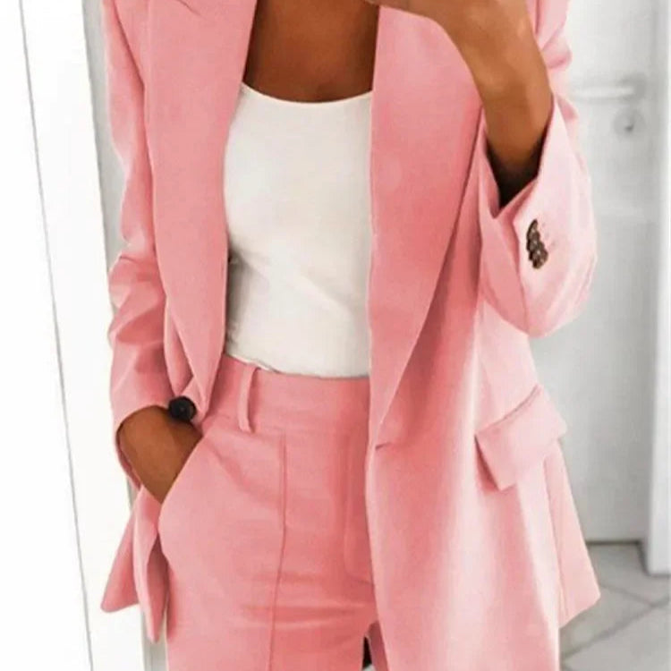 Victoria's Class™ Blazer casual cu mâneci lungi