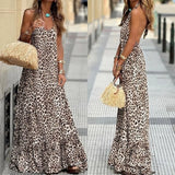 Maureen - Elegant Backless Halter Neck Maxi Dress