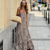 Maureen - Elegant Backless Halter Neck Maxi Dress