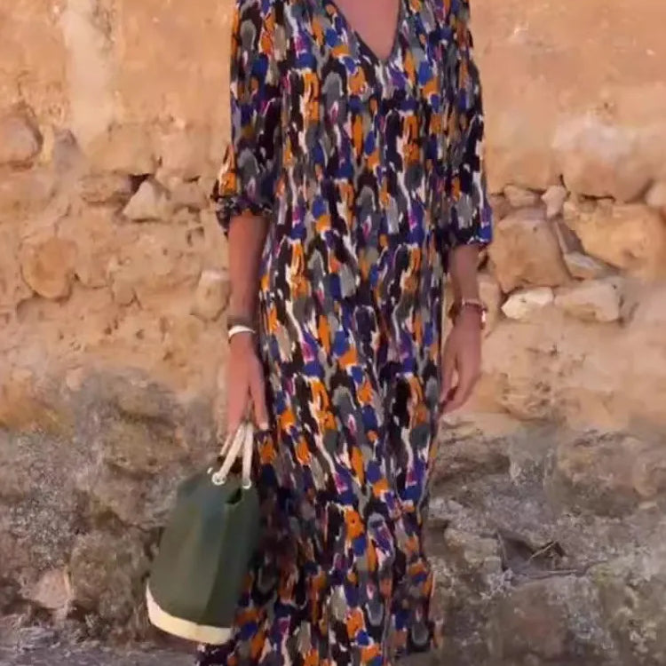 Alma -V-neck casual dress