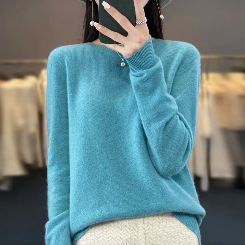 Elena™ Pulover 100% Lână Merinos