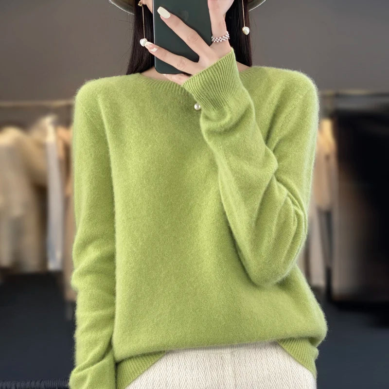 Elena™ Pulover 100% Lână Merinos