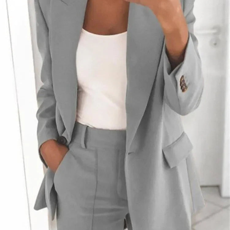 Victoria's Class™ Blazer casual cu mâneci lungi