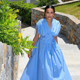 Stacey - Chic Floral V-Neck Maxi Dress