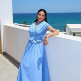 Stacey - Chic Floral V-Neck Maxi Dress