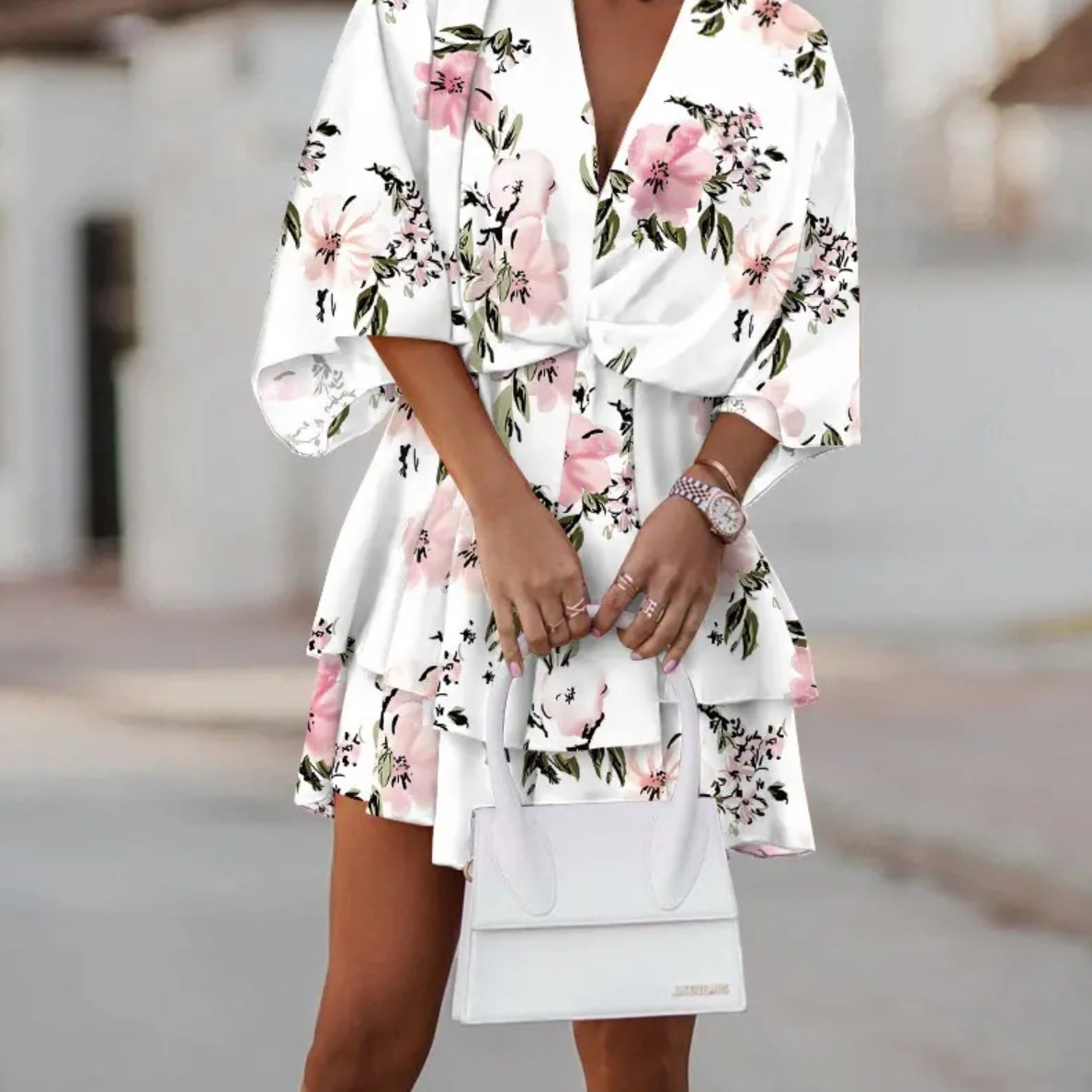 Valeria - Bohemian Floral Mini Dress