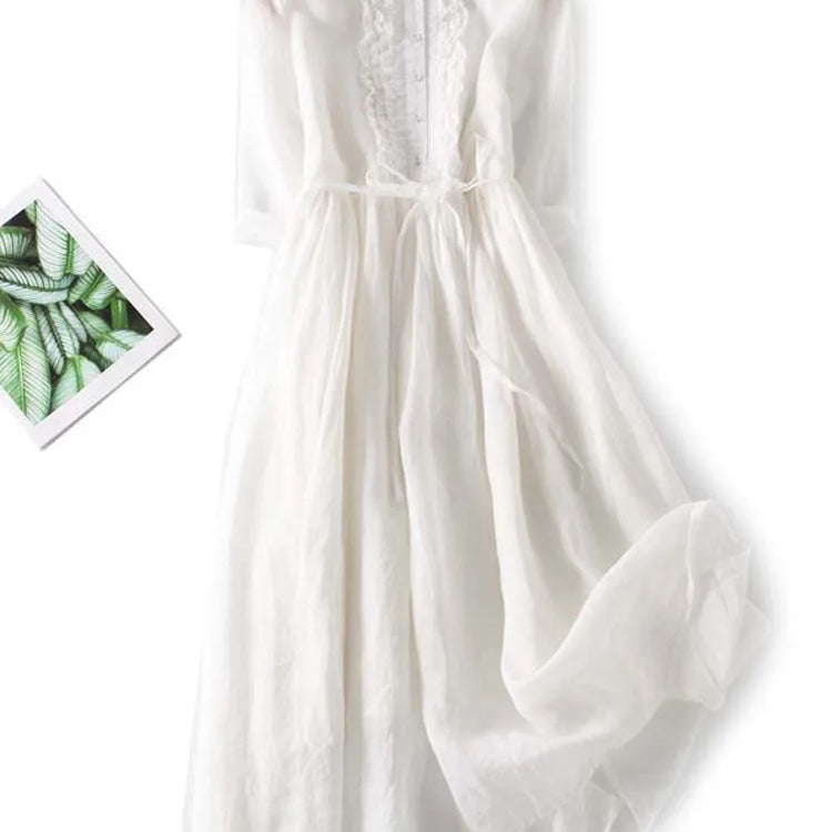 Cristy™ Rochie elegantă din in