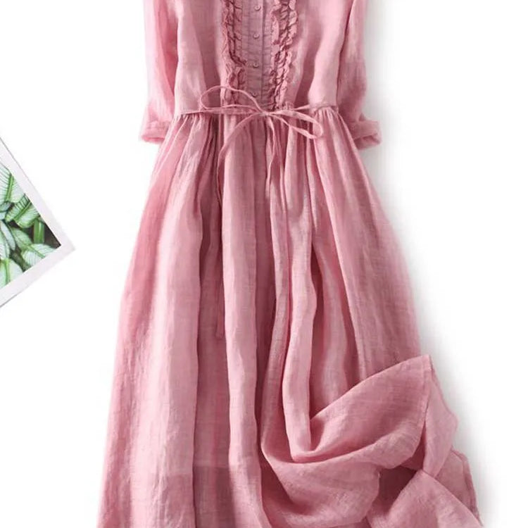 Cristy™ Rochie elegantă din in