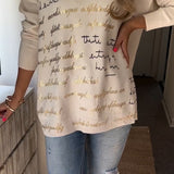 Sam™ Tricou Casual cu Decolteu în V și Imprimeu