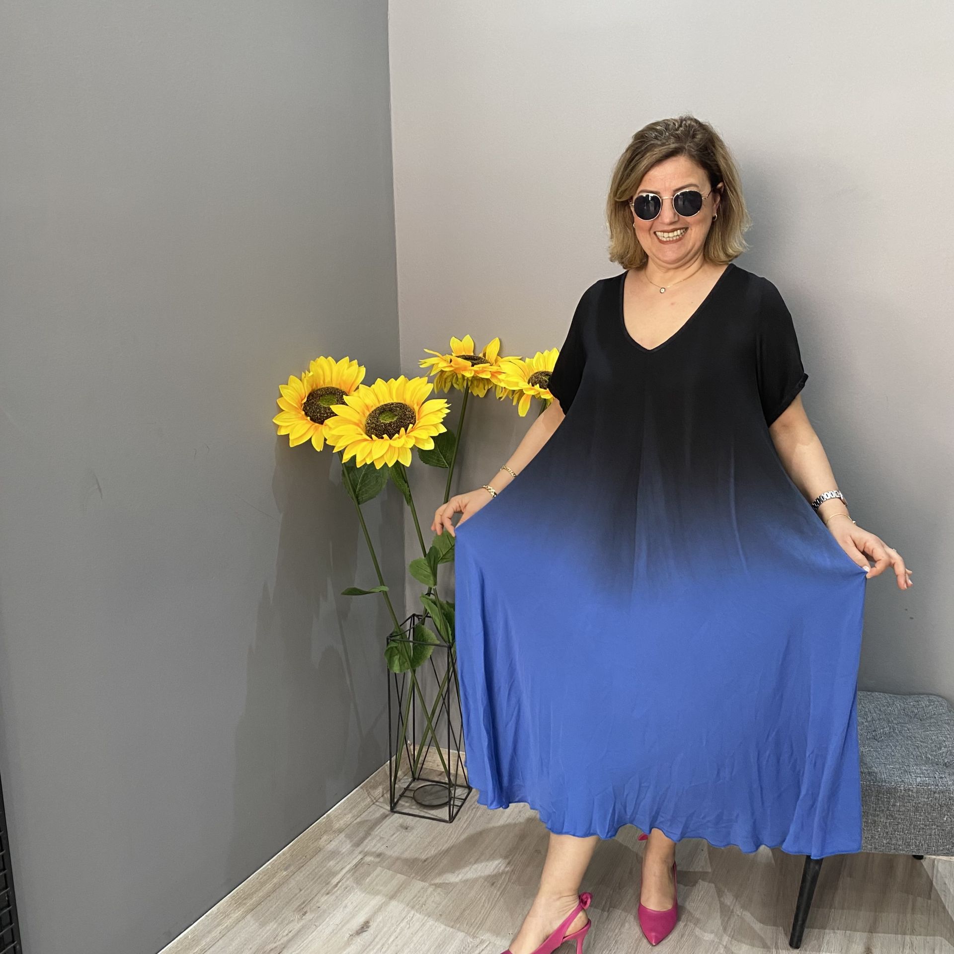 Alessia™ Rochie maxi italiană cu efect tie-dye