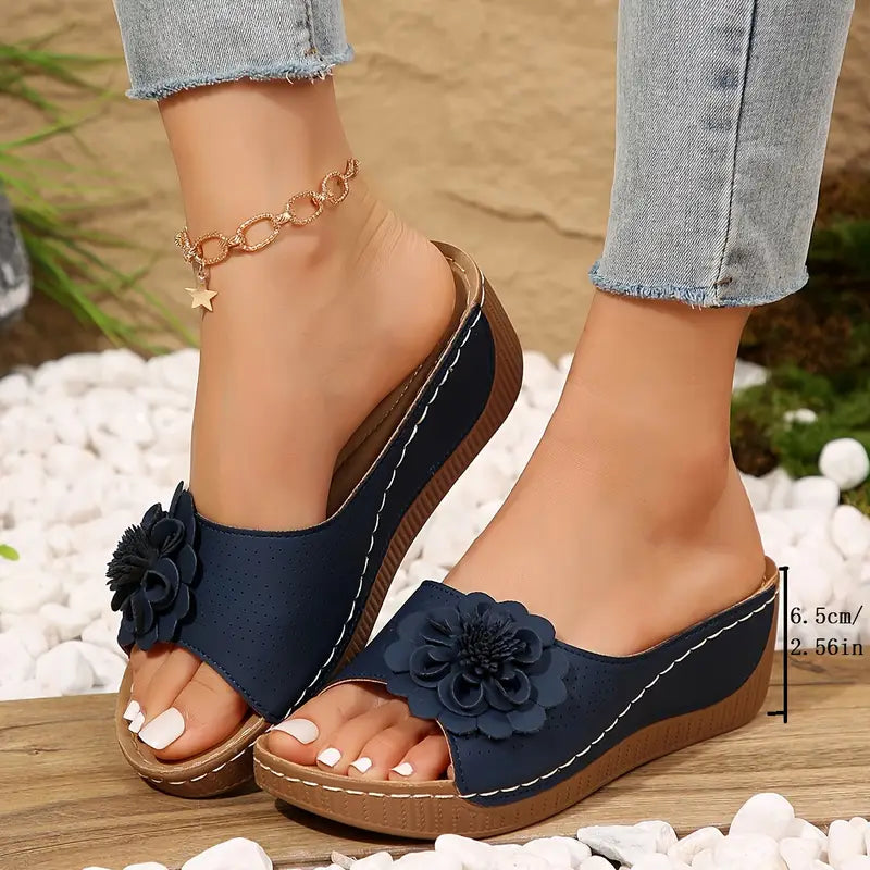 Nikita™ Sandale cu Toc Wedge Florale pentru Femei