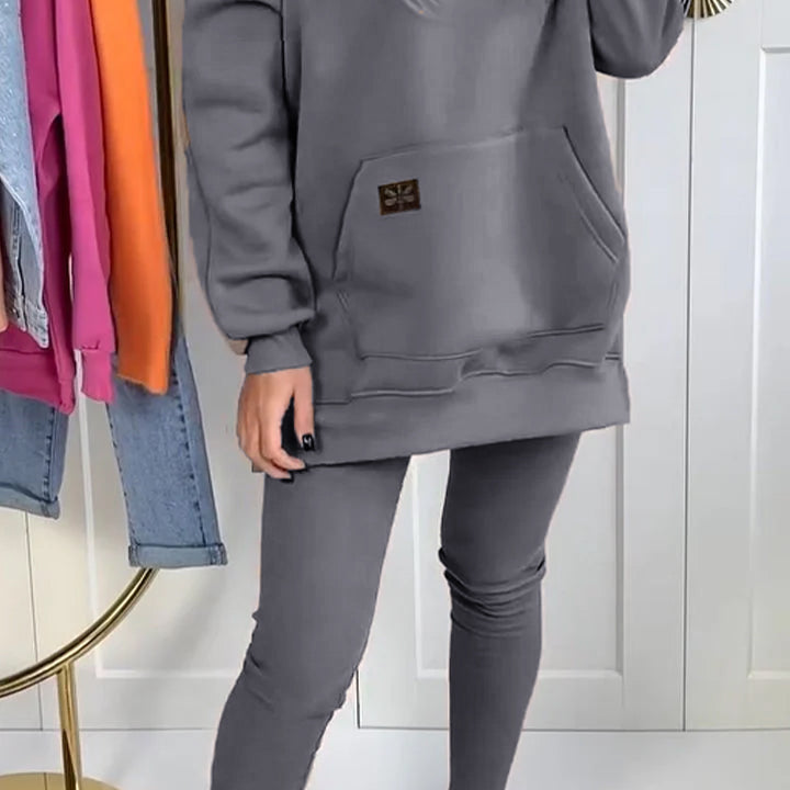 Luna™ Set de relaxare - Costum casual cu glugă și deschidere