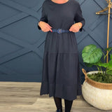 Virella™ Rochie lungă din bumbac și in