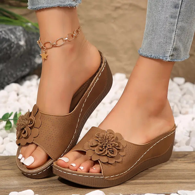 Nikita™ Sandale cu Toc Wedge Florale pentru Femei