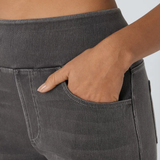 Ella™ Blugi elastici cu talie înaltă, cu picioare largi