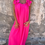 Roza™ Rochie Bloom din In și Bumbac