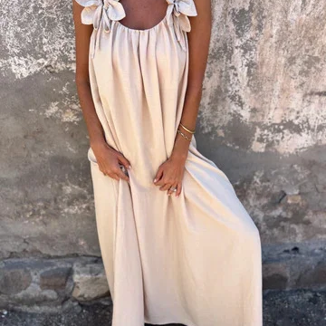 Roza™ Rochie Bloom din In și Bumbac