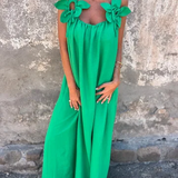 Roza™ Rochie Bloom din In și Bumbac