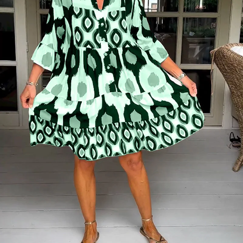 Mira™ Elegant Pattern Dress