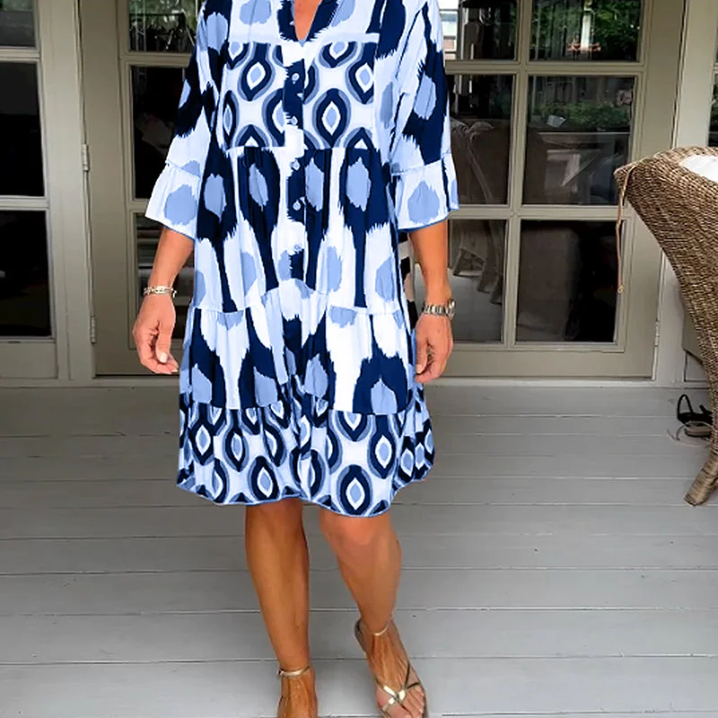 Mira™ Elegant Pattern Dress