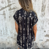 Noemi™ Rochie Relaxată din Bumbac și In