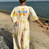 Xara - Stylish Linen Midi Dress