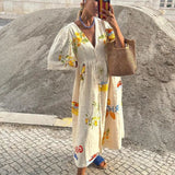 Xara - Stylish Linen Midi Dress